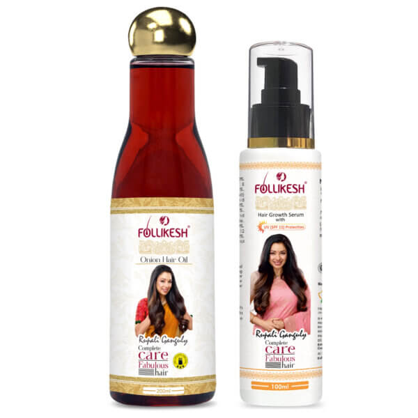 Best Follikesh Onion Hair Oil + Hair Growth Serum Combo Pack
